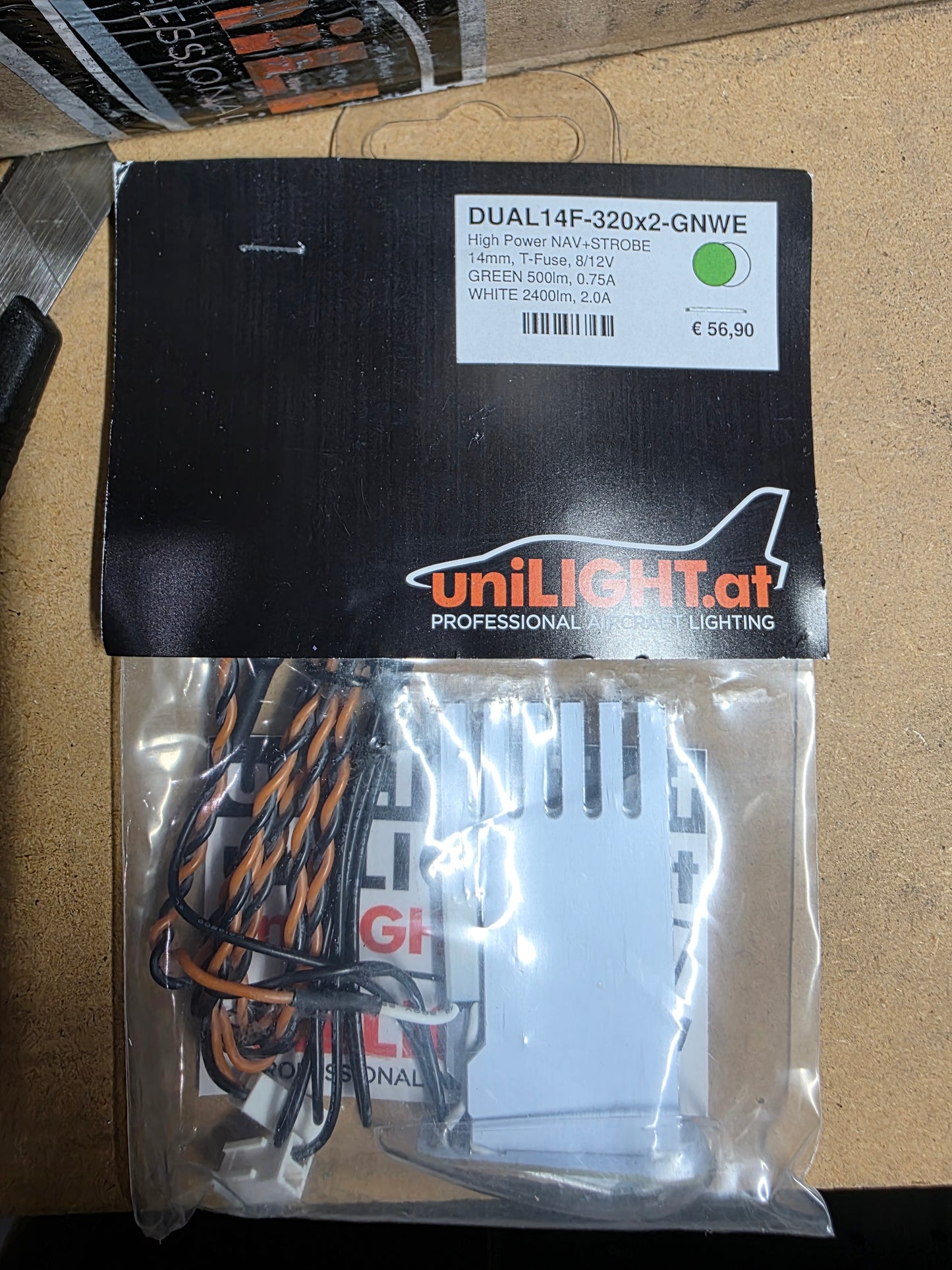 Unilight 14mm DUAL Navigation + Strobe Light, 32Wx2, T-Fuse