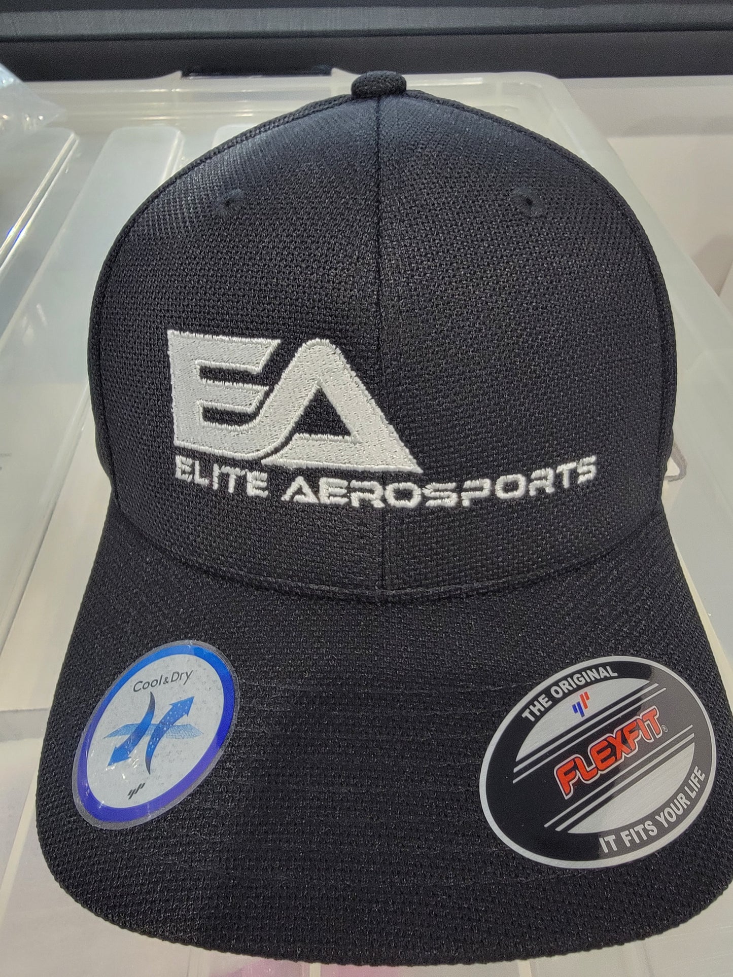 EA Cool and Dry Flexfit cap.  One size fits all.
