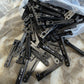 Aluminum servo arms 25T Black.  Fit EA and Futaba servos.