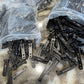 Aluminum servo arms 25T Black.  Fit EA and Futaba servos.