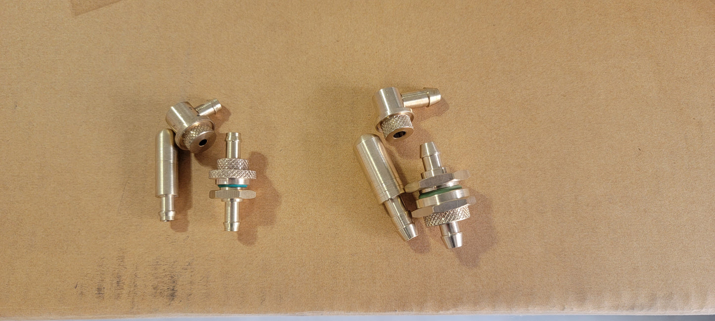 Small fuel tank fitting set with pickup. clunk and vent